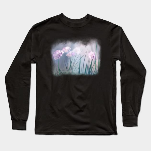 Flowers at night Long Sleeve T-Shirt by SieberPaintings